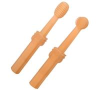 Beaupretty Pet Dental Hygiene Toothbrush Set for Dogs and Cats, 2Pcs Small Silicone Single-Head Toothbrushes for Puppy Teeth Cleaning, Portable Oral Cleaning Kit for Pets