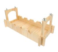 Beaupretty Pet Suspension Bridge Wooden Small Pet Cage Bridge for Hamster Hedgehog Guinea Pig Hideout