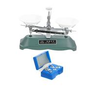 Beaupretty Physical Experiment Tray Balance Scale with Weights for School Physics Teaching Nut for Swinging Clear Markings Portable Platform Weighing Scales for Learning Balance Principles