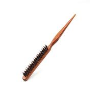 Beaupretty Pig Bristle Row Comb with Nylon Needle Tail for Home and Salon Use Natural Wood Handle Hairbrush with Bristles Scalp Stimulating and Static Hair Styling Tool for Men and Women