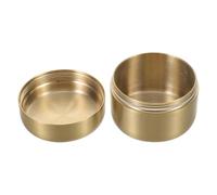 Beaupretty Pill Box Round Stainless Steel Small Pocket Metal Travel Case for Medicines and Keepsakes Airtight Storage Organizer