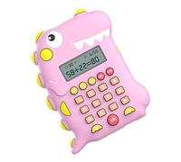 Beaupretty Pink Cartoon Dinosaur Early Education Machine Portable School Calculator for Math Learning Game for Elementary Stimulates Enthusiasm and Pattern Recognition Holidays and Travel