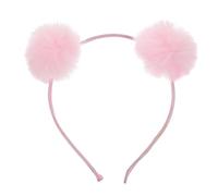 Beaupretty Pink Plush Pom Pom Headband with Ear Tips, Lightweight and Not Easy to Deform, Eye-catching Party Headband Suitable for Cosplay and Carnival Events