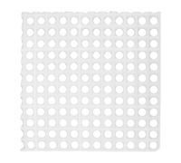Beaupretty Plastic Cage Bottom Mat for Small Animals with Footfriendly Design round Hole Shape, White Bunny Hutch Floor Liner to Distribute Weight Evenly and Reduce Paw Injuries in Cage