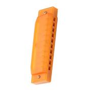 Beaupretty Plastic Harmonica Music Instrument for Educational with Tone Beginner for Blues Folk and Pop Birthday Christmas in Orange