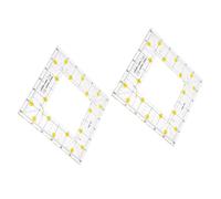 Beaupretty Plastic Sewing Template Acrylic for Accurate Measurements 2pcs Square Quilting Ruler with Middle Hollow Design for Fabric and Clothing, for DIY Sewing Projects