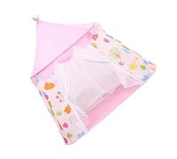 Beaupretty Playing Castle Tent with Cartoon Pattern and Bite Preventing Gauze Stable Indoor Cloth Playhouse for Childrens Fun and Cozy Game