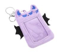 Beaupretty Plush Devil Wings Card Holder Cat Ears Tail Costume Cute Photocard Keychain for Fans School Travel Everyday Use