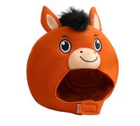 Beaupretty Plush Horse Headgear Chinese Year Mascot Hat Soft Costume Prop for Role Playing Photobooth and Stage Performances Fun Horse Year Headdress