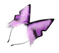 Beaupretty Plush Wolf Ear Headband for Women Fur Animal Ears Headband Soft Cosplay Hair Accessory for Halloween Party