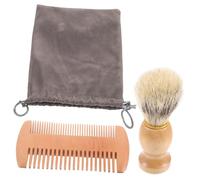 Beaupretty Pocket Comb Kit Beard Shaving Brush Foam Shave Brush Portable Travel Shaving Tool Men