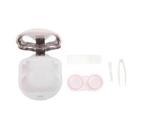 Beaupretty Portable Cat Paw Holder with Mirror Travel Case for Cosmetic Lens Storage Small Cute Rose Gold Dual Compartment Kit and Outdoor Use