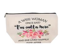 Beaupretty Portable Cosmetic Bag Lightweight Canvas Travel Makeup Organizer Simple Cosmetics Organizer Multipurpose Design Fashion Style Women’s All-Match Makeup Pouch for Daily Use