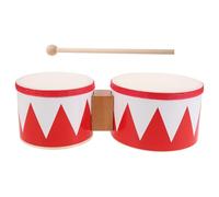 Beaupretty Portable Drum Bongos with Stick Compact Hand Percussion Instrument for Beginners Enhances Rhythm Skills and Coordination Lightweight Music for Indoor Outdoor Play