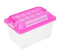 Beaupretty Portable Fish Tank Reptile Feeding Box Home Goldfish Turtle Living Box Pet Carrier Terrarium Habitat