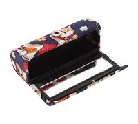 Beaupretty Portable Japanese Style Lipstick Case Mini PU Lipstick Holder Organizer with Button Design for Daily Use School Shopping and Work Convenient Storage