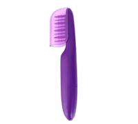 Beaupretty Portable Knot Electric Hair Styling Comb with Vibration Massage Battery Powered Scalp Massager for Home Salon Use Relaxing Multi Frequency Massage for Scalp and Shoulders Purple