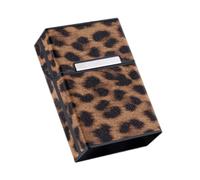 Beaupretty Portable Leopard Print Cigarette Protective Cover Box with Magnetic Buckle Compression Resistant Soft Pack Holder for Cigarettes Compact and Easy to Carry for Men