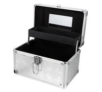 Beaupretty Portable Makeup Box Double-Layer Makeup Organizer for Teens Large Capacity Multi-Layer Storage Box for Travel and Daily Use