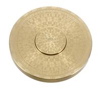 Beaupretty Portable Mini Feng Shui Bagua Plate with Rotating Tai Chi Pattern Solid Copper Luo Pan Handheld Compass for Outdoor Luck Charm and Decorative Relaxation