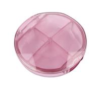 Beaupretty Portable Organizer Mini Case with 4 Compartments Pc Material Semi- Cover and Buckle Design Easy to See Through Secure Compact Travel Pill Box for Daily Medication Storage