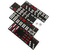 Beaupretty Portable Paigow Game Kit Engraved Chinese Traditional Tiles Lightweight Party Board Game for Home Outdoor Camping Travel Entertainment