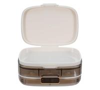 Beaupretty Portable Pillbox Double-Layer Medication Organizer Airtight Compartments for Daily Vitamin Storage and Travel Convenience for Go Use
