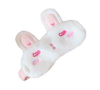 Beaupretty Portable Plush Rabbit Ear Sleep Mask Blackout Eye Cover Soft Comfortable Travel Eye Patch for Improved Rest and Relaxation Elastic Band Fits Head Washable and Skin Friendly