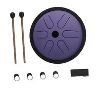 Beaupretty Portable Pocket Drum Steel Tongue Drum Purple Delicate Percussion Instrument for Beginners Musical Instrument