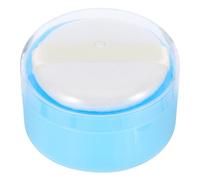 Beaupretty Portable Powder Puff Case with Comfortable Puff and Skin Care, Blue Plastic and Textile Cotton Material, Easy Powder Application, Creative Design for Home Daily Use Storage