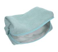Beaupretty Portable Small Makeup Bag for Travel Cosmetics Storage Lightweight Green Wrinkle Wave Cosmetic Pouch for Toiletry Organizer for Lipstick Facial Care Toothbrush and Daily Essentials