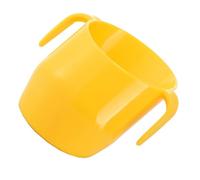 Beaupretty Portable Training Cup with Double Handles Lemon Yellow Ergonomic Slanted Spout for Durable Spill Resistant Drinking Mug for Developing Hydration Habits
