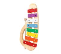 Beaupretty Portable Wooden Eight Tone Orff Percussion Piano with Tapping Stick for Colorful Handheld Music Safe Non Toxic Paint Educational Instrument for Boys