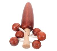 Beaupretty Portable Wooden Musical Hand Bell Rattle for Cartoon Design Teething Safe Hand Shaker Drum Early Music Education to Develop Rhythm and Creativity