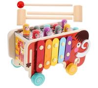 Beaupretty Pounding Wooden for Over Years Educational Hammering Activity with Bright Colors Motor Skill Development and Hand-eye Coordination Interactive Play for Boys