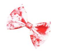 Beaupretty Printed Bow Hair Clip for Halloween Cute -stained Design for Girls and Adults Eye-catching Hair Accessory for Cosplay Parties and Special Occasions