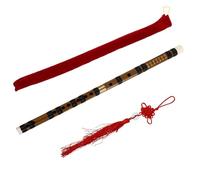 Beaupretty Professional Chinese Bamboo Flute g Key Wooden Two-piece Introductory Flute for Beginners and Students with Random Accessories for Learning