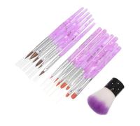 Beaupretty Professional Nail Art Pen Kit with UV Gel Pens and Dust Brush for Manicure Nail Brush for Salon and Home Use for Blending