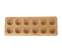 Beaupretty Protective Egg Holder Wooden Egg Tray for Kitchen 9.90x4.52x0.86inch Simple Style