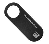 Beaupretty Pu Leather Double-sided Door Knob Hanger Sign with Do Not Disturb and Please Clean Symbols, Black Hotel Door Hanging Tag for Guest Room Privacy and Housekeeping