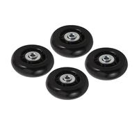 Beaupretty Pu Silent Swivel Replacement Wheels for Luggage Suitcase, 60x18mm Quiet Travel Wheel Repair Kit with Screws and Washers, Set of 4 Sturdy Luggage Spinner Casters