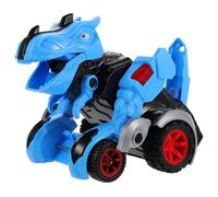 Beaupretty Pull Back Dinosaur Car Model Blue Vehicle with Inertia Action Transforming Plaything for Boys Plastic Construction No Battery Required Gift for Interaction
