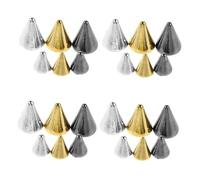 Beaupretty Punk Metal Nail Art Charms Flat-back Cone Spikes Studs Decorative Diy Accessories for Women Vintage Jewelry Party Manicure