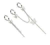 Beaupretty Punk Style Butterfly Ring Adjustable Open Cuff Chain Ring Jewelry for Festivals Daily Wear Parties Unique Fashion Accessory for Men Women