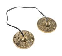 Beaupretty Pure Copper Meditation Bell Cymbals Nepalese Instrument for Yoga Sound and Positive Cleansing