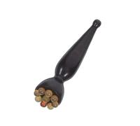 Beaupretty Purple Ebony Eye Cream Massage Stick Wooden Facial Massager Roller with Lotus Pod Head and Sheep Horn Shape for Deep Tissue Acupressure Enhances Balm Absorption and Skin Elasticity