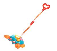 Beaupretty Push Walker with Crab Design Bright Educational Push Pull Walker for Boy Girl Learning to Walk Lightweight and Safe Walking Aid for Early Development