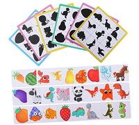 Beaupretty Puzzle Wooden Shadow Matching Blocks Early Educational Cognitive Puzzle for Safe Non Toxic Material Hand Eye Coordination Development for Boys