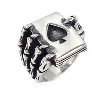 Beaupretty Quality Material Man Ring Gothic Style Vintage Open Ring Ghost Claw Design Fashion Jewelry