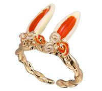 Beaupretty Rabbit Ear Open Ring for Women Cute Bunny Design Fashion Jewelry Animal Lovers for Daily Wear and Special Occasions